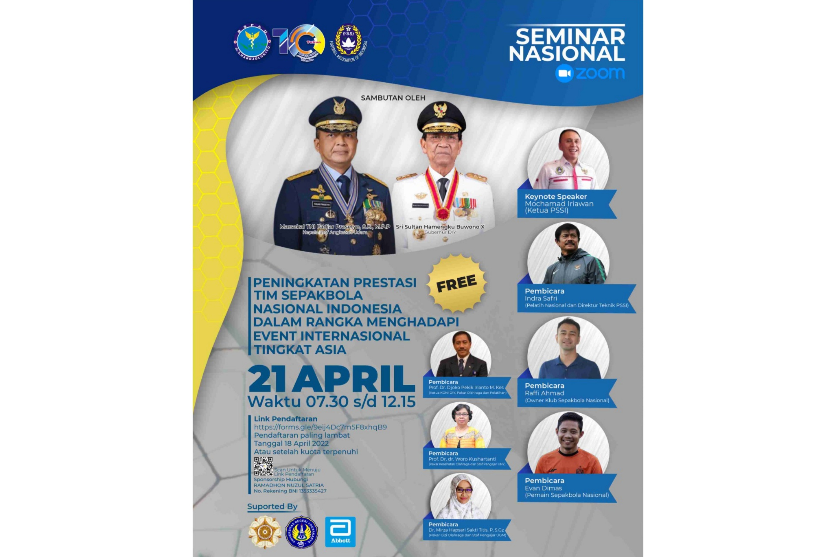 Bersama Ketum PSSI Hingga Raffi Ahmad, Evan Dimas Bakal Bicara Kekuatan Sepak Bola Indonesia di Pentas Asia