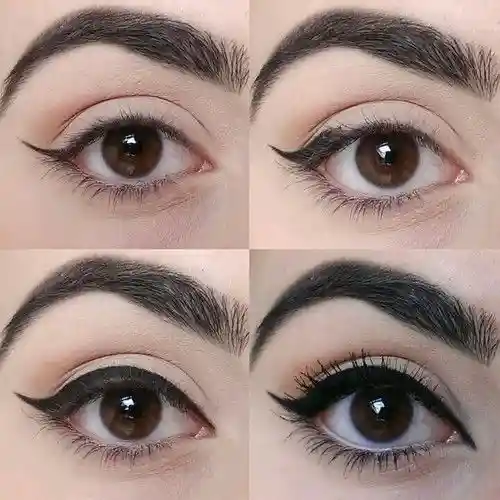 Winged Eyeliner For Round Eyes