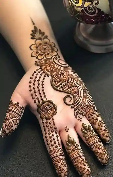 Outline Mehndi designs khafif