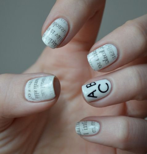 Easy Nail Designs with Text