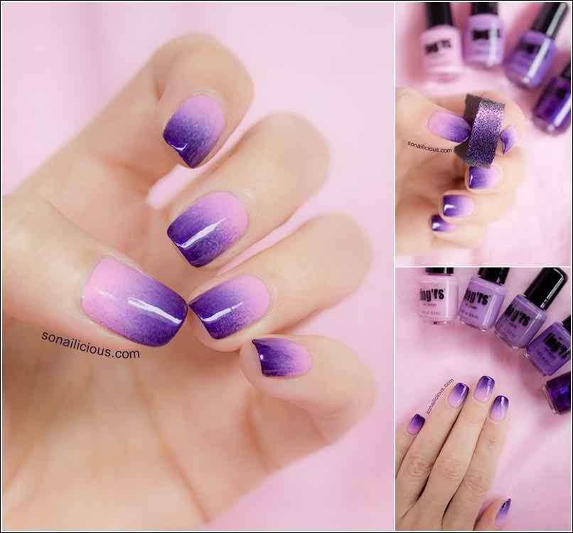 Easy Two-Toned Nail Designs