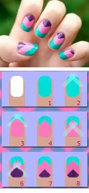 Nail Art Designs with Scotch Tape