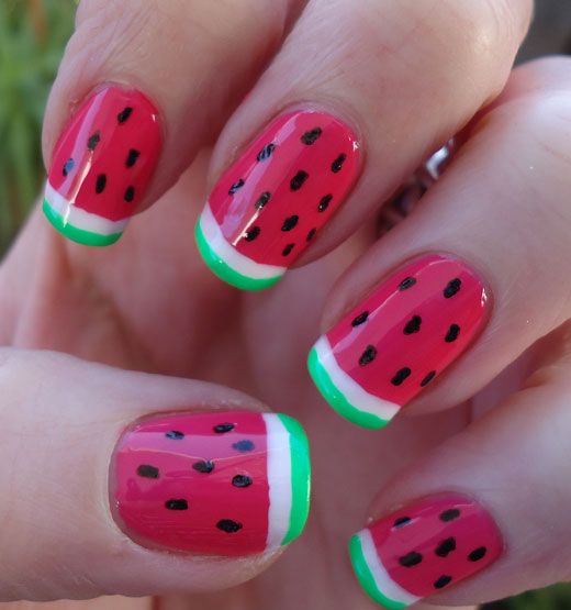 Watermelon Nail Design