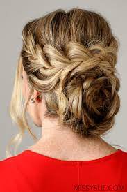flower braid bun hairstyle