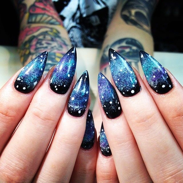 galaxy nail art designs