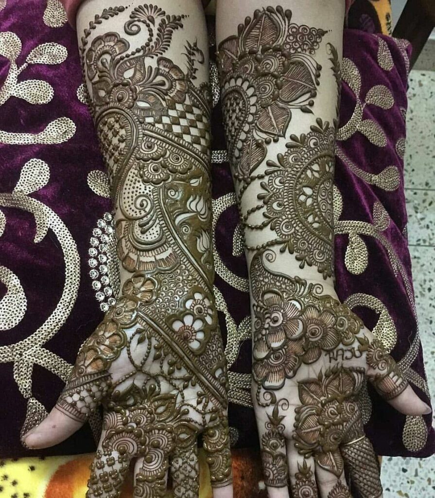 Full Hand Bridal Khafif Mehendi